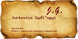 Jurkovics Gyöngyi névjegykártya
