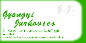 gyongyi jurkovics business card